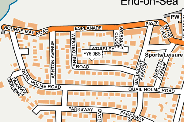 FY6 0BS map - OS OpenMap – Local (Ordnance Survey)