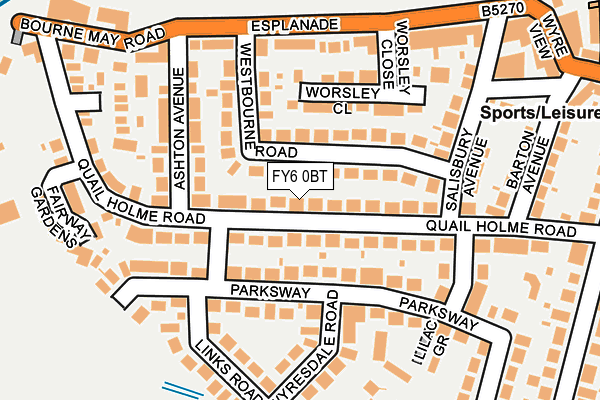 FY6 0BT map - OS OpenMap – Local (Ordnance Survey)