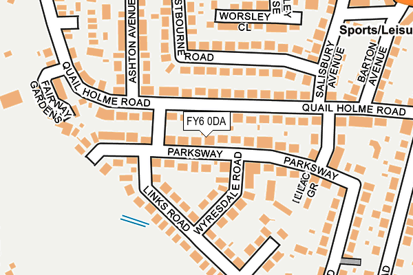 FY6 0DA map - OS OpenMap – Local (Ordnance Survey)