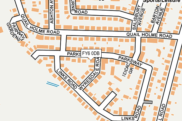 FY6 0DB map - OS OpenMap – Local (Ordnance Survey)