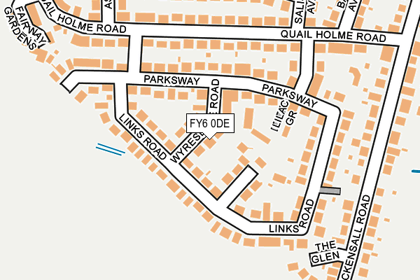 FY6 0DE map - OS OpenMap – Local (Ordnance Survey)