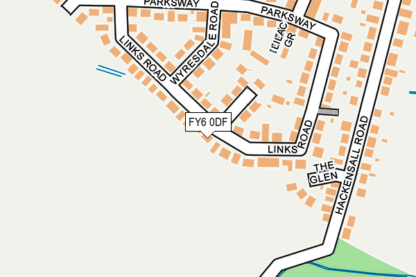 FY6 0DF map - OS OpenMap – Local (Ordnance Survey)