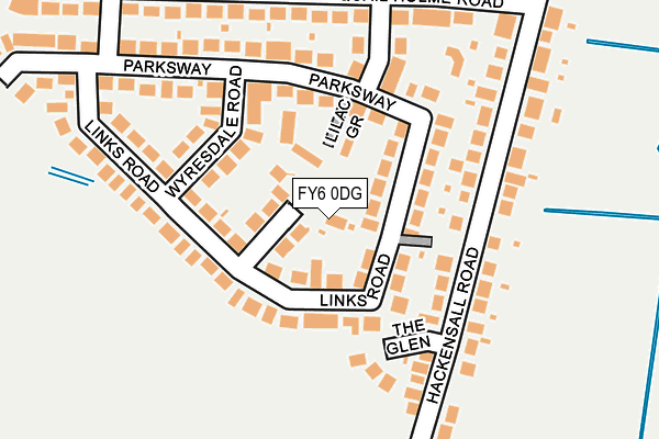 FY6 0DG map - OS OpenMap – Local (Ordnance Survey)