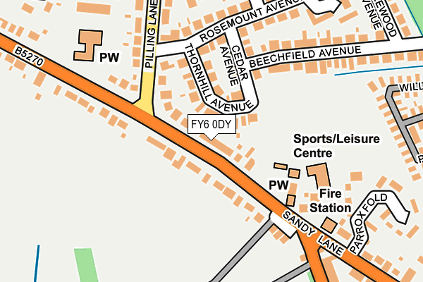 FY6 0DY map - OS OpenMap – Local (Ordnance Survey)