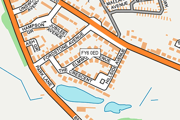 FY6 0ED map - OS OpenMap – Local (Ordnance Survey)