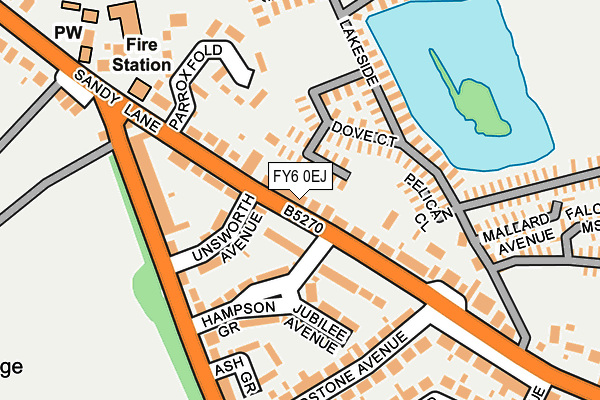 FY6 0EJ map - OS OpenMap – Local (Ordnance Survey)