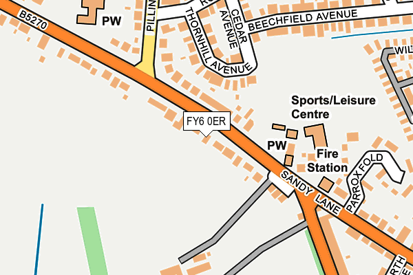 FY6 0ER map - OS OpenMap – Local (Ordnance Survey)