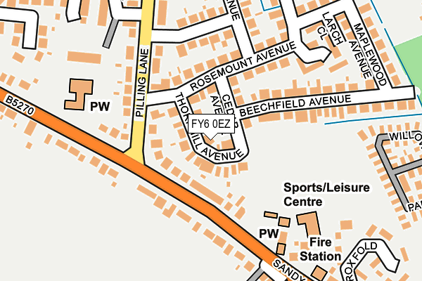 FY6 0EZ map - OS OpenMap – Local (Ordnance Survey)