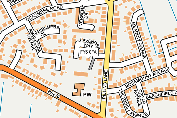 FY6 0FA map - OS OpenMap – Local (Ordnance Survey)