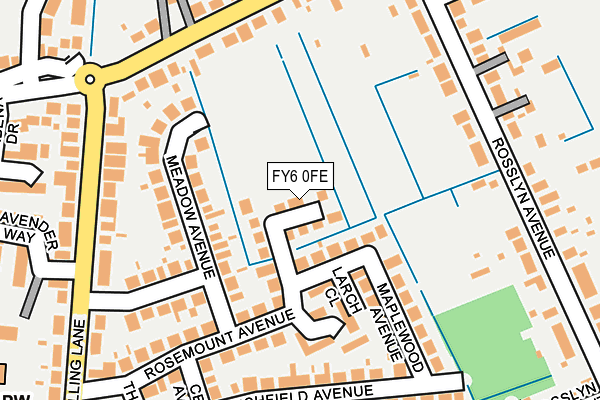 FY6 0FE map - OS OpenMap – Local (Ordnance Survey)