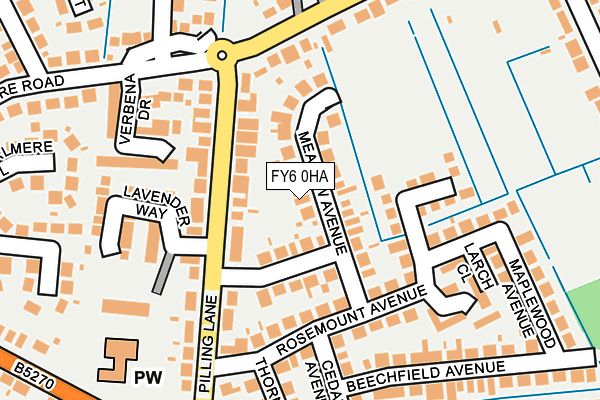 FY6 0HA map - OS OpenMap – Local (Ordnance Survey)