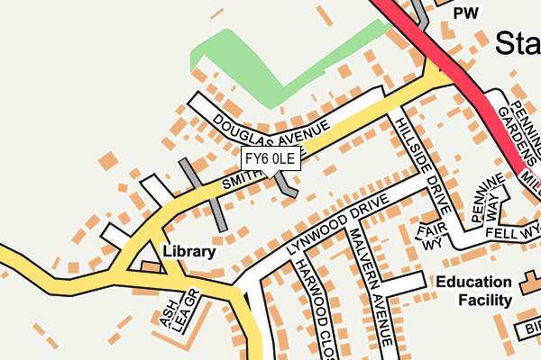 FY6 0LE map - OS OpenMap – Local (Ordnance Survey)