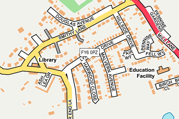 FY6 0PZ map - OS OpenMap – Local (Ordnance Survey)