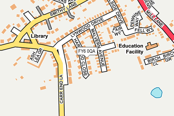 FY6 0QA map - OS OpenMap – Local (Ordnance Survey)