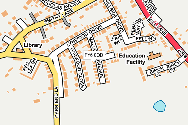 FY6 0QD map - OS OpenMap – Local (Ordnance Survey)