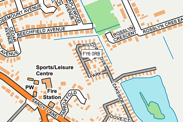 FY6 0RB map - OS OpenMap – Local (Ordnance Survey)