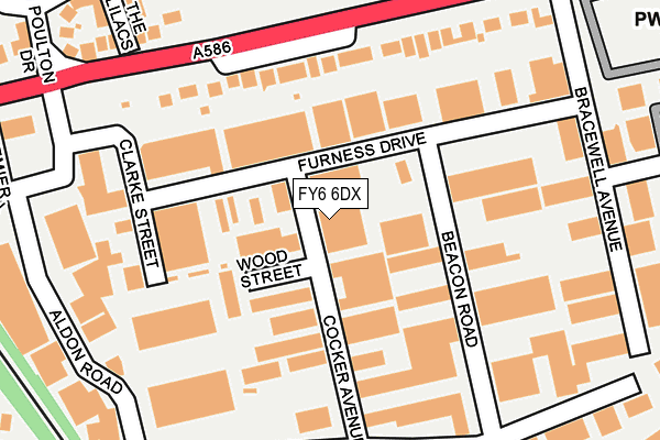 FY6 6DX map - OS OpenMap – Local (Ordnance Survey)