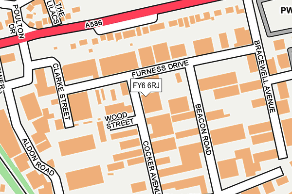 FY6 6RJ map - OS OpenMap – Local (Ordnance Survey)