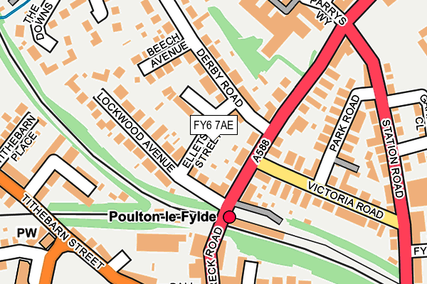 FY6 7AE map - OS OpenMap – Local (Ordnance Survey)