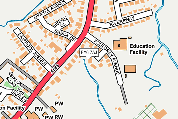FY6 7AJ map - OS OpenMap – Local (Ordnance Survey)