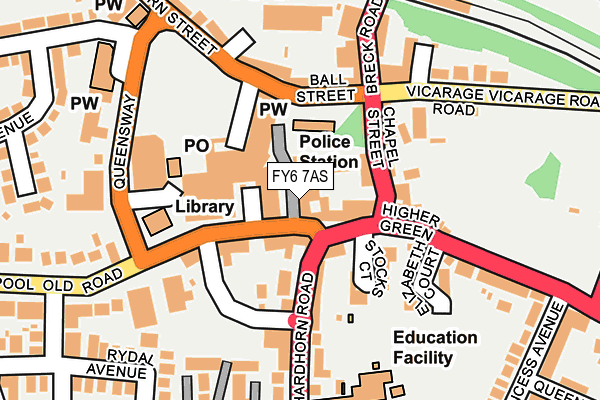 FY6 7AS map - OS OpenMap – Local (Ordnance Survey)