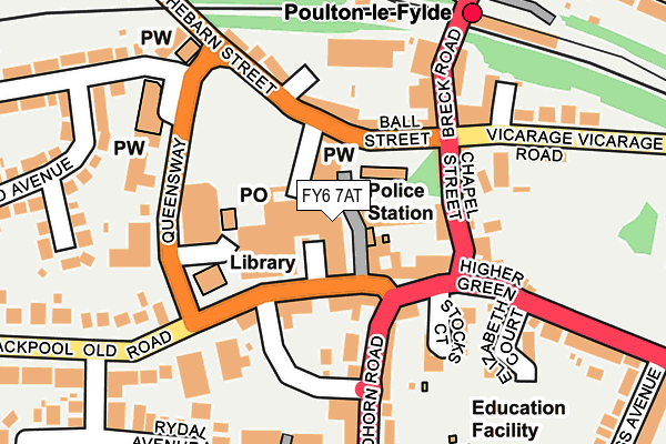 FY6 7AT map - OS OpenMap – Local (Ordnance Survey)