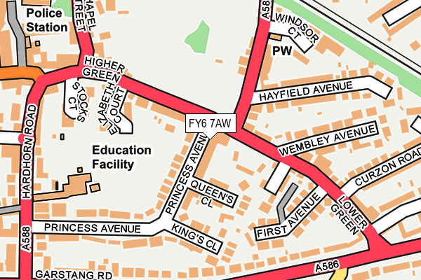 FY6 7AW map - OS OpenMap – Local (Ordnance Survey)