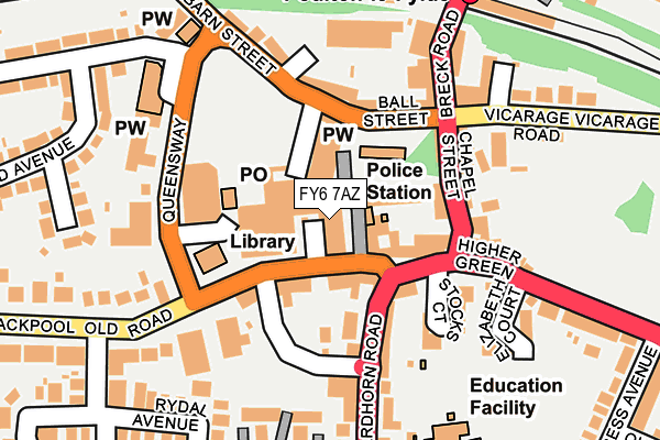 FY6 7AZ map - OS OpenMap – Local (Ordnance Survey)