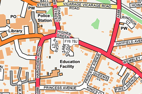 FY6 7BJ map - OS OpenMap – Local (Ordnance Survey)