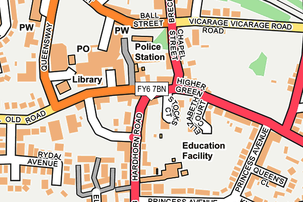 FY6 7BN map - OS OpenMap – Local (Ordnance Survey)