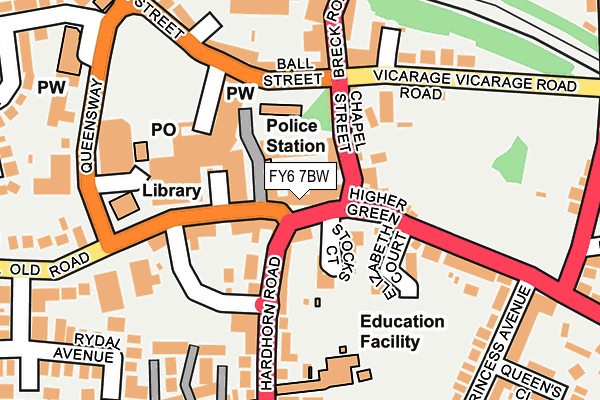 FY6 7BW map - OS OpenMap – Local (Ordnance Survey)