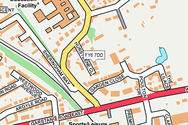 FY6 7DD map - OS OpenMap – Local (Ordnance Survey)