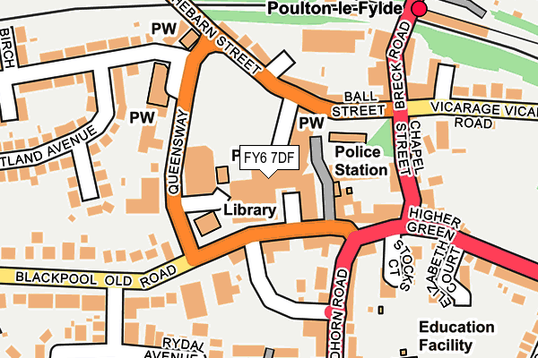 FY6 7DF map - OS OpenMap – Local (Ordnance Survey)