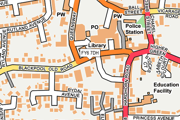 FY6 7DH map - OS OpenMap – Local (Ordnance Survey)