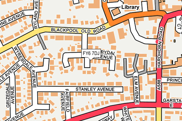 FY6 7DJ map - OS OpenMap – Local (Ordnance Survey)