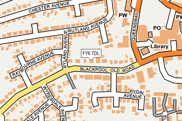 FY6 7DL map - OS OpenMap – Local (Ordnance Survey)