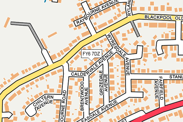 FY6 7DZ map - OS OpenMap – Local (Ordnance Survey)