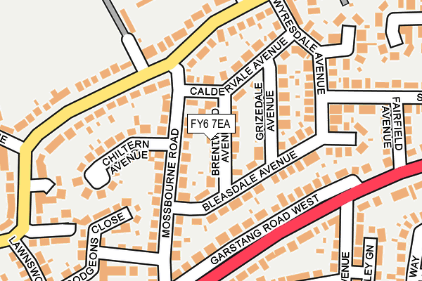 FY6 7EA map - OS OpenMap – Local (Ordnance Survey)