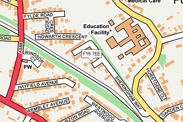 FY6 7EE map - OS OpenMap – Local (Ordnance Survey)