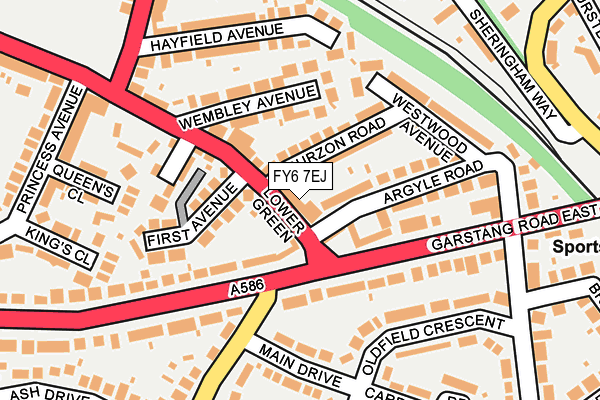 FY6 7EJ map - OS OpenMap – Local (Ordnance Survey)