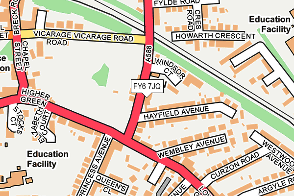 FY6 7JQ map - OS OpenMap – Local (Ordnance Survey)