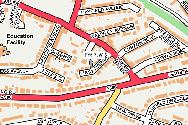 FY6 7JW map - OS OpenMap – Local (Ordnance Survey)