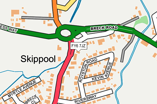 FY6 7JZ map - OS OpenMap – Local (Ordnance Survey)