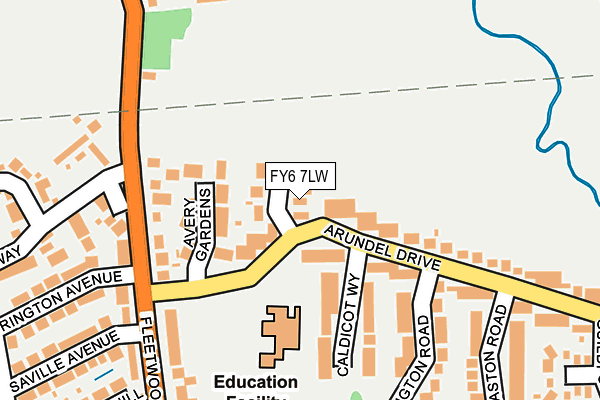 FY6 7LW map - OS OpenMap – Local (Ordnance Survey)