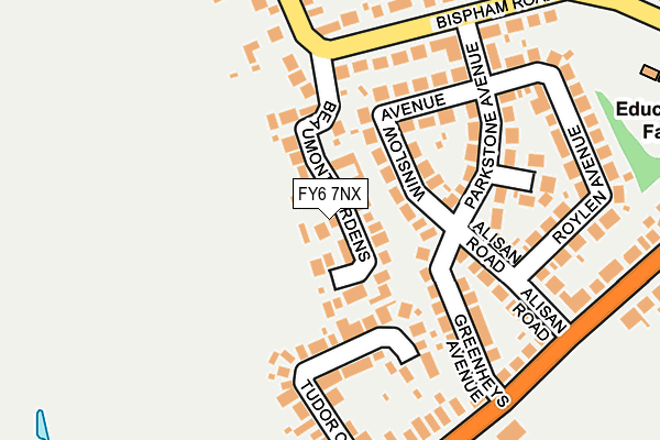 FY6 7NX map - OS OpenMap – Local (Ordnance Survey)