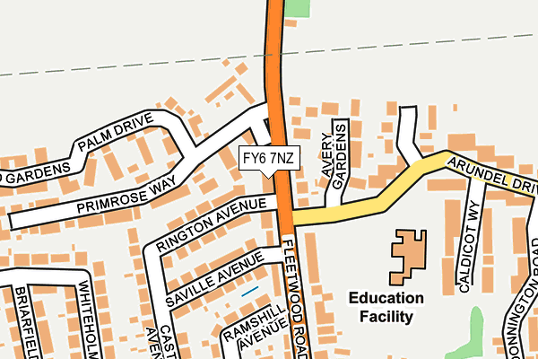 FY6 7NZ map - OS OpenMap – Local (Ordnance Survey)