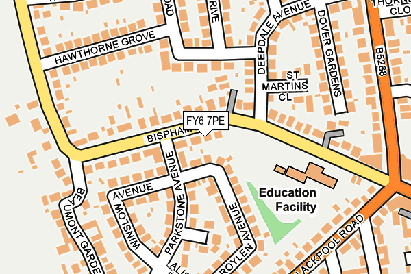 FY6 7PE map - OS OpenMap – Local (Ordnance Survey)
