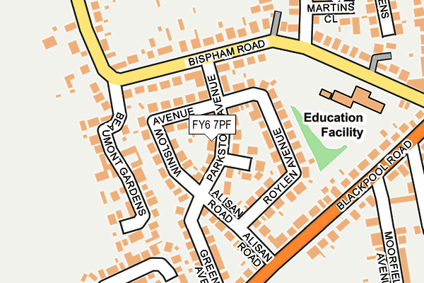 FY6 7PF map - OS OpenMap – Local (Ordnance Survey)