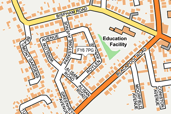 FY6 7PG map - OS OpenMap – Local (Ordnance Survey)