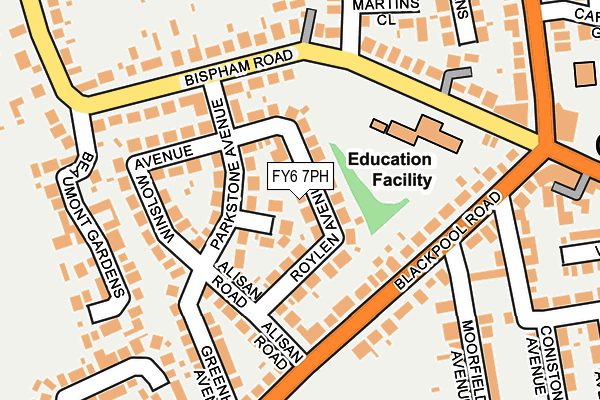 FY6 7PH map - OS OpenMap – Local (Ordnance Survey)